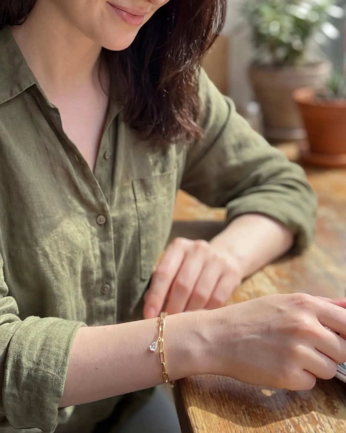 ✨ 中空クリップチェーン ブレスレット